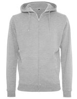 Kapuzenpullover mit verdecktem Reißverschluss – Heather Grey
