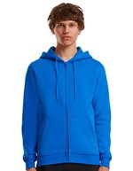 BuildYourBrand Kapuzenpullover mit verdecktem Reißverschluss, Bark S, BY012 – Intense Blue