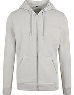 BuildYourBrand Kapuzenpullover mit verdecktem Reißverschluss, Bark S, BY012 – Light Asphalt