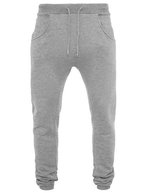 BuildYourBrand Heavy Deep Crotch Sweatpants 300 g/m² – Heather Grey