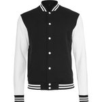 Herren Collegejacke Basic – Heather Grey/White