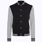 Giacca College Basic da Uomo – Black/Heather Grey