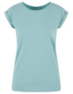 T-Shirt mit verlängertem Schulterbereich für Damen – Blue Mint