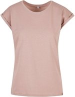 BuildYourBrand T-Shirt mit verlängertem Schulterbereich für Damen, Magic Salvia XL, BY021 – Dusk Rosa