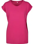 T-Shirt con spalla allungata da Donna – Hibiskus Pink