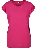 BuildYourBrand T-Shirt mit verlängertem Schulterbereich für Damen, Magic Salvia XL, BY021 – Hibiskus Rosa