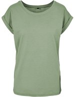 T-Shirt mit verlängertem Schulterbereich für Damen – Magic Salvia