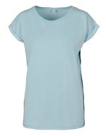 BuildYourBrand T-Shirt mit verlängertem Schulterbereich für Damen, Magic Salvia XL, BY021 – Blu oceano