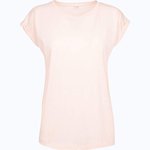 BuildYourBrand T-Shirt mit verlängertem Schulterbereich für Damen, Magic Salvia XL, BY021 – Rosa