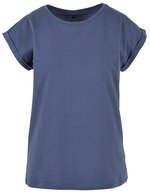 BuildYourBrand T-Shirt mit verlängertem Schulterbereich für Damen, Magic Salvia XL, BY021 – Vintage Blu