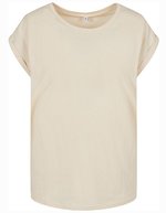 BuildYourBrand T-Shirt mit verlängertem Schulterbereich für Damen, Magic Salvia XL, BY021 – Bianco Sabbia