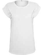 BuildYourBrand T-Shirt mit verlängertem Schulterbereich für Damen, Magic Salvia XL, BY021 – Bianco