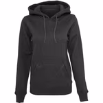 Felpa con cappuccio Heavy con Tasca a Marsupio da Donna – Charcoal (Heather)