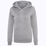 Felpa con cappuccio Heavy con Tasca a Marsupio da Donna – Heather Grey
