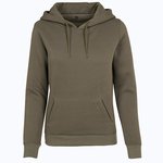 BuildYourBrand Heavy Hoody mit Kängurutasche für Damen, Black XS, BY026 – Olive