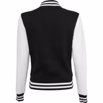 Collegejacke mit gestreiften Ripp-Bündchen für Damen – Bild 3