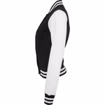 Collegejacke mit gestreiften Ripp-Bündchen für Damen – Bild 4