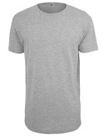 BuildYourBrand Shaped Long Tee aus 100% Baumwolle, White L, BY028 – Chine Gris