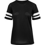 BuildYourBrand T-Shirt mit Mesh-Streifen für Damen, Black/White XS, BY033 – Bild 3