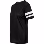 BuildYourBrand T-Shirt with Mesh Stripes for Women, Black/White XS, BY033 – image 7