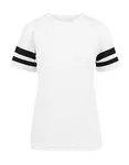 BuildYourBrand T-Shirt mit Mesh-Streifen für Damen, White/Black XL, BY033 – Bild 2
