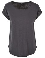 BuildYourBrand Build Your Brand Ladies´ Long Slub Tee Lilac XL (BY036), BY036 – Dark Shadow
