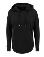 Oversized Hoodie mit abgerundetem Saum – Black