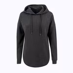 Oversized Hoodie mit abgerundetem Saum – Charcoal (Heather)