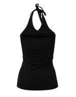 BuildYourBrand Neckholder Shirt mit Taillenschnitt für Damen, Black XS, BY038 – Bild 2