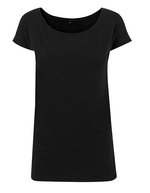 BuildYourBrand Wideneck T-Shirt aus Baumwolle für Damen, Black XS, BY039 – Bild 2