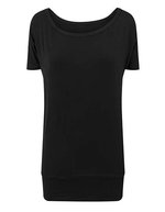 BuildYourBrand Viskose T-Shirt Boatneck-Schnitt für Damen, Black XS, BY040 – Bild 2