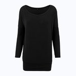 BuildYourBrand Langarm T-Shirt aus Viskose, extra lang, Black XS, BY041 – Bild 2