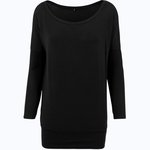 BuildYourBrand Langarm T-Shirt aus Viskose, extra lang, Black XS, BY041 – Bild 3