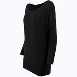 BuildYourBrand Langarm T-Shirt aus Viskose, extra lang, Black XS, BY041 – Bild 6