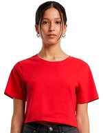 BuildYourBrand Cropped Tee aus Single Jersey für Damen, Grey XS, BY042 – City Rosso