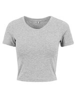 BuildYourBrand Cropped Tee aus Single Jersey für Damen, Grey XS, BY042 – Grigio