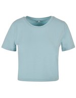 BuildYourBrand Cropped Tee aus Single Jersey für Damen, Grey XS, BY042 – Blu oceano