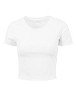 BuildYourBrand Cropped Tee aus Single Jersey für Damen, Grey XS, BY042 – Bianco