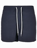 BuildYourBrand Nylon Badehosen mit Taschen und Futter, Black XS, BY050 – Navy