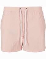BuildYourBrand Nylon Badehosen mit Taschen und Futter, Black XS, BY050 – Pink