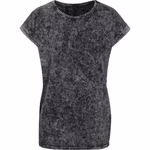 BuildYourBrand T-shirt Acid Washed avec détails aux épaules pour Femme – Berry Black
