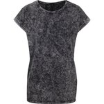 Acid Washed T-Shirt mit Schulterdetails für Damen – Bild 3