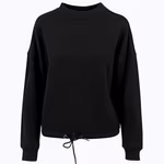 Oversize Sweatshirt with Drawstring – Black
