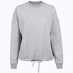 Oversize Sweatshirt mit Tunnelzug – Heather Grey