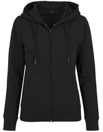 BuildYourBrand Terry Zip Hoody Regular Fit für Damen, Black XS, BY069 – Bild 2