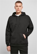 BuildYourBrand Oversize Hoody mit Kordelzug und Rippbündchen, Black S, BY074 – Bild 1