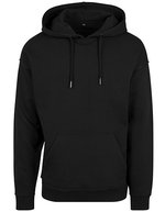 BuildYourBrand Oversize Hoody mit Kordelzug und Rippbündchen, Black S, BY074 – Bild 2