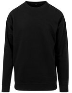 Sweat Crewneck mit übergeschnittenen Schultern – Black