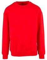 BuildYourBrand Sweat Crewneck mit übergeschnittenen Schultern, U. Beige L, BY075 – City Red