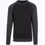 Raglan Crewneck Sweatshirt Baumwollmix 250g/m² – Black/Charcoal (Heather)